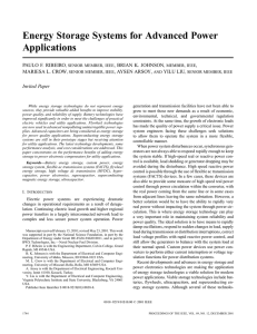 Energy storage systems for advanced power applications