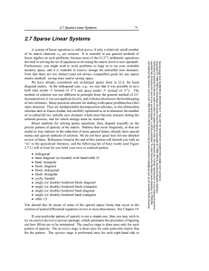 2.7 Sparse Linear Systems