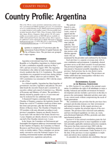 Country Profile: Argentina