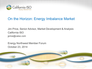 On the Horizon: Energy Imbalance Market
