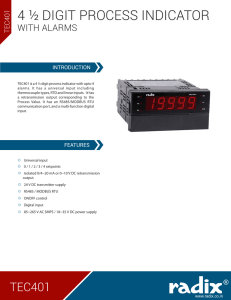 4 ½ digit process indicator - Radix Electrosystems Pvt Ltd