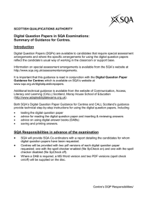 Digital Question Papers in SQA Examinations: Summary of