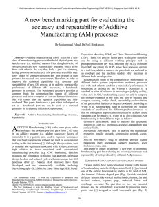 A new benchmarking part for evaluating the accuracy and