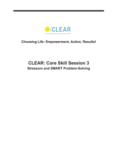 CLEAR: Core Skill Session 3