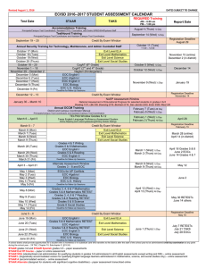 ecisd 2016–2017 student assessment calendar