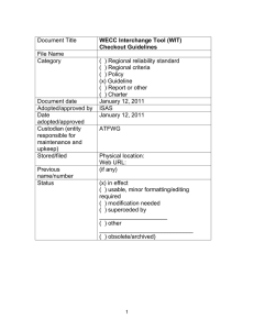 WECC Interchange Tool Checkout Guideline