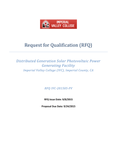 Request for Qualification (RFQ)