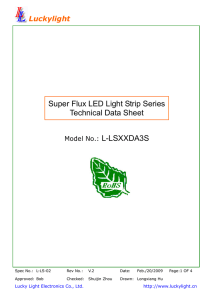 Super Flux LED Light Strip Series Technical Data