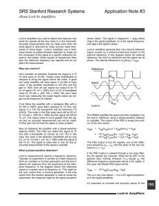 SRS Stanford Research Systems Application Note #3