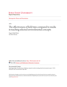 The effectiveness of field trips compared to media in teaching