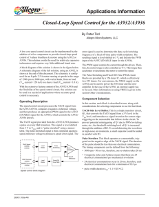 Closed-Loop Speed Control for A3932/36