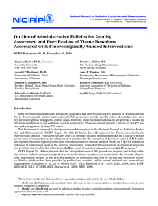 Outline of Administrative Policies for Quality Assurance and Peer
