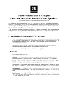 Control Contractor Weather Resistance Testing