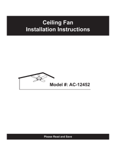 Ceiling Fan Installation Instructions