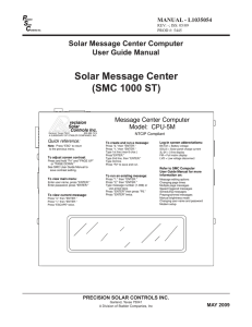 Solar Message Center (SMC 1000 ST)