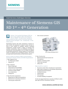 Maintenance of Siemens GIS 8D 1st – 4th Generation