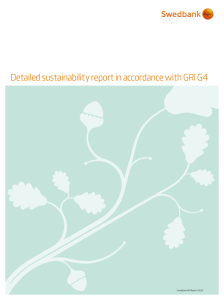 Detailed sustainability report in accordance with GRI G4