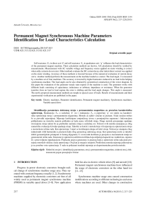 Permanent Magnet Synchronous Machine Parameters Identification