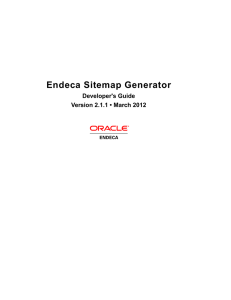 Endeca Sitemap Generator: Developer`s Guide