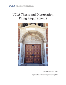 UCLA Thesis and Dissertation Filing Requirements