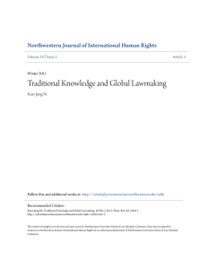 Traditional Knowledge and Global Lawmaking