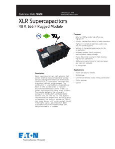Eaton XLR Supercapacitor Module Datasheet