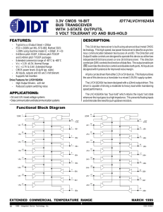 IDT74LVCH16245A 3.3V CMOS 16-BIT BUS TRANSCEIVER WITH