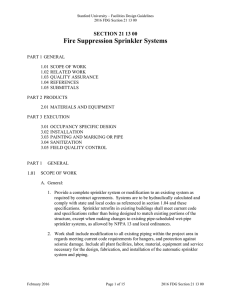 Fire Suppression Sprinkler Systems - Maps and Records