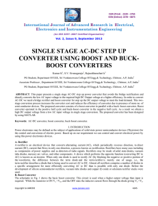 single stage ac-dc step up converter using boost and