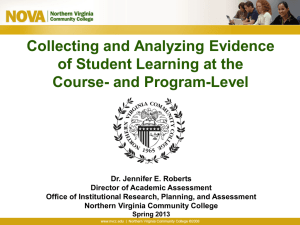 Collecting and Analyzing Evidence of Student Learning at the