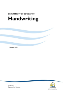 Handwriting - Department of Education