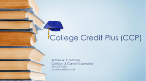College Credit Plus (CCP)