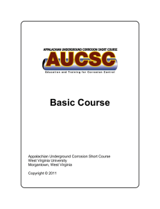 Appalachian Underground Corrosion Short Course Manual