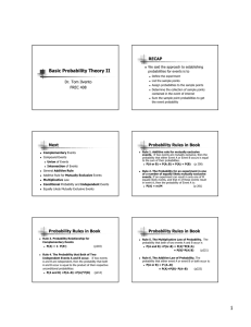 Basic Probability Theory II