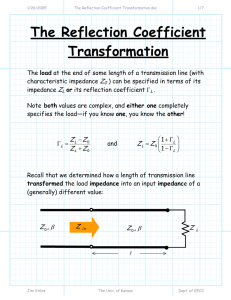 The Reflection Coefficient Transformation