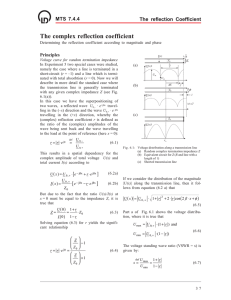 The complex reflection coefficient