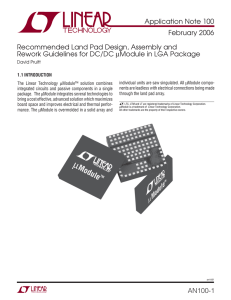 Application Note 100 AN100-1 Recommended Land Pad Design