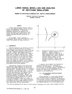 large-signal modelling and analysis of switching regulators