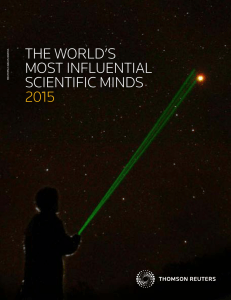 THE WORLD`S MOST INFLUENTIAL SCIENTIFIC MINDS 2015