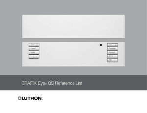 GRAFIK Eye® QS Reference List