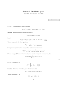Tutorial Problems #11