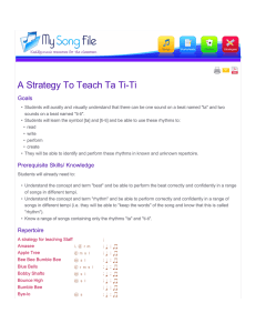 A Strategy To Teach Ta Ti-Ti
