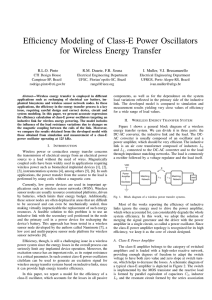 Efficiency Modeling of Class-E Power Oscillators for Wireless