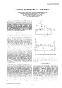 Novel Design Procedure for MOSFET Class E Oscillator