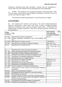 Technical Spec. of 500 KVA DTRs