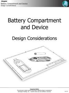 Battery Compartment and Device Design Considerations