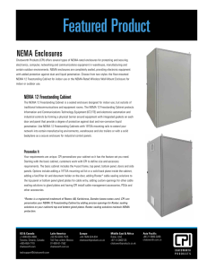 NEMA 12 Freestanding Cabinet Sales Sheet