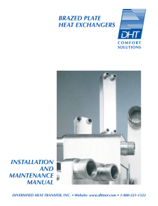 brazed plate heat exchangers installation and maintenance manual