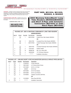 SLP M30002 Header Installation Instructions