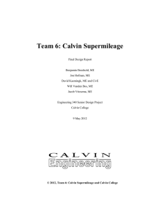 Team 6: Calvin Supermileage